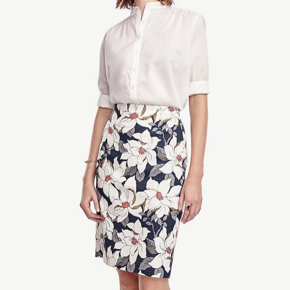 Ann Taylor Floral Pencil Skirt